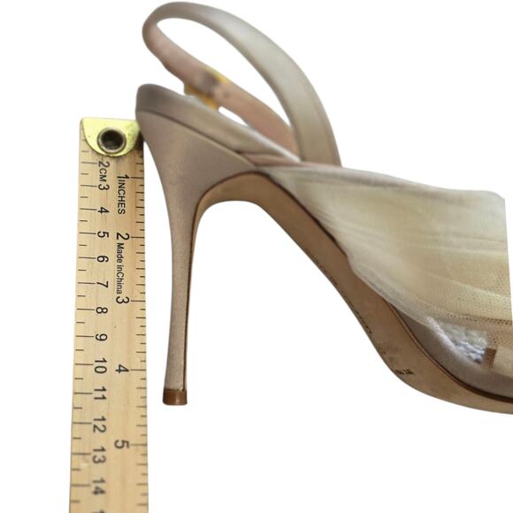 Manolo Blahnik Drapiamu Tulle & Satin Mules 39 Strappy Heels Bridal Wedding - Picture 9 of 10